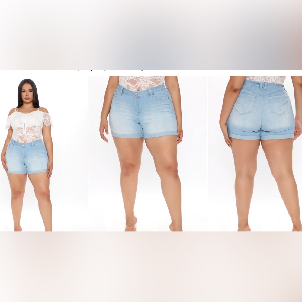 Mid rise shorts
